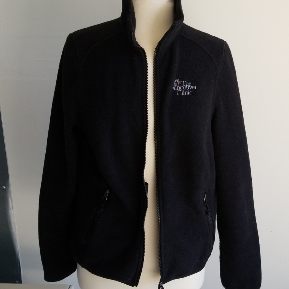 L.L.Bean black micro fleece Vancouver clinic logo